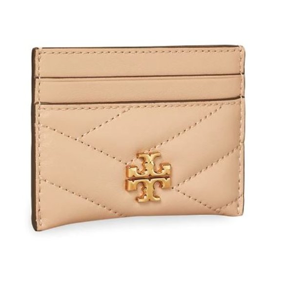 Tory Burch Handbags - Tory Burch Kira Chevron Leather Card Case Devon Sand